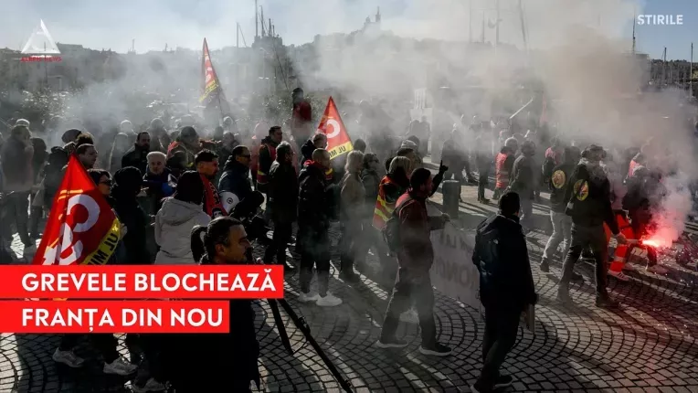 Franta este din nou blocata de greve