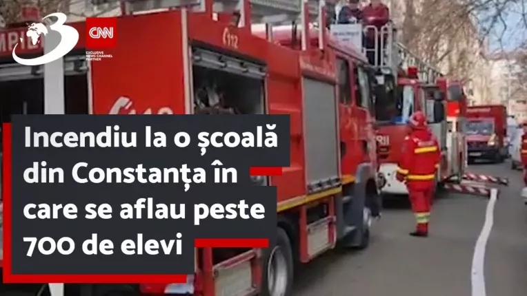 Incendiu la o scoala din Constanta in care se aflau peste 700 de elevi