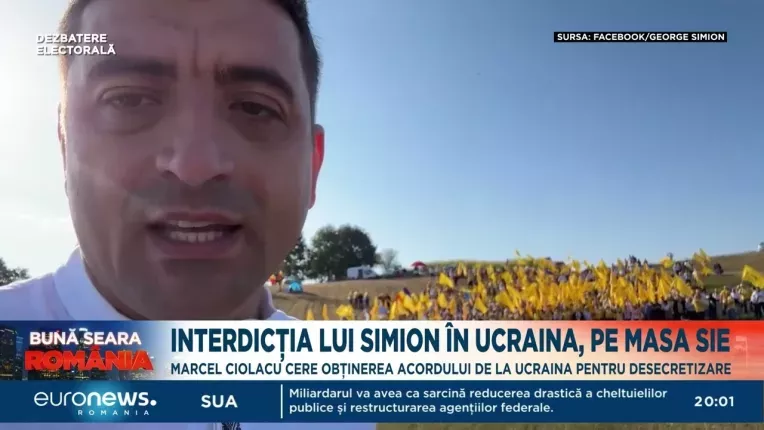 Interdictia lui Simion in Ucraina, in mainile lui Ciolacu. Premierul cere desecretizarea lor