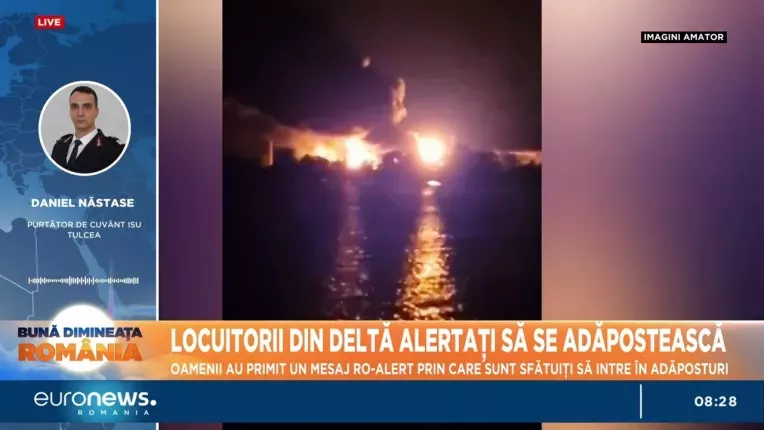 Mesaj RO-Alert, in judetul Tulcea: "Exista posibilitatea caderii unor obiecte din spatiul aerian"