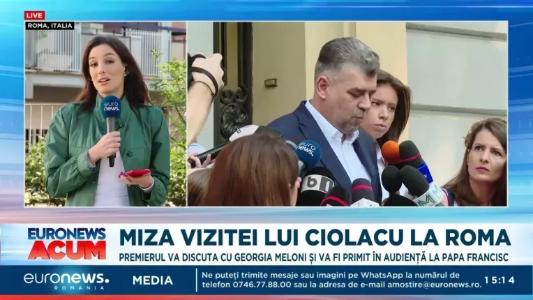 Miza vizitei lui Marcel Ciolacu la Roma: Premierul va discuta cu Georgia Meloni