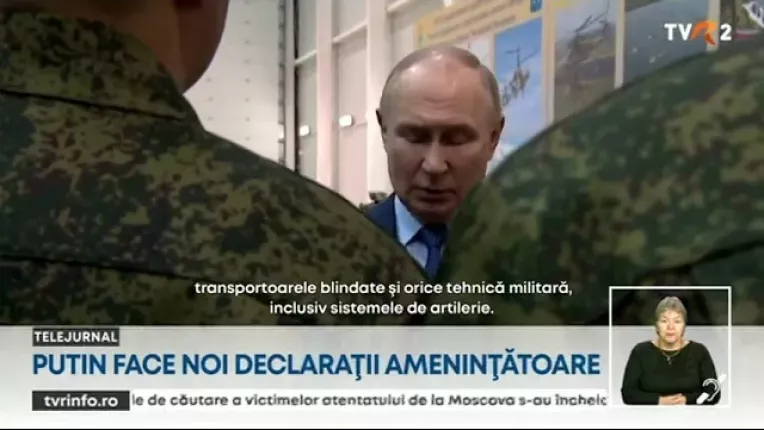 Nou mesaj transmis de Vladimir Putin statelor care sustin Ucraina