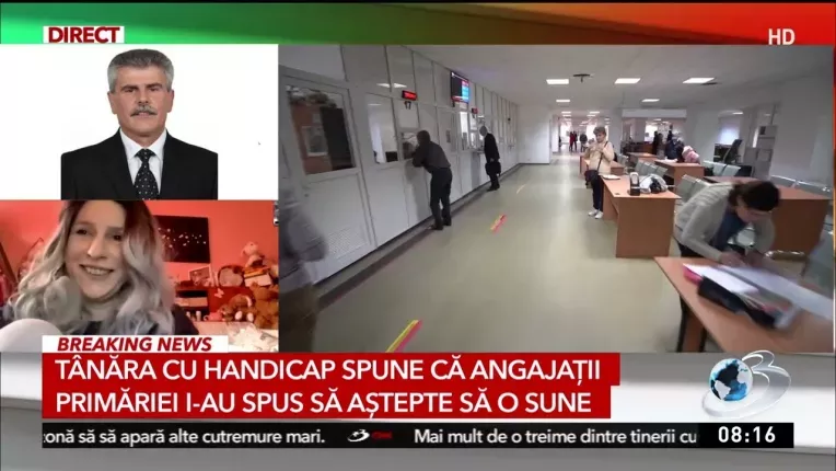 Tanara cu handicap, umilita de angajatii primariei  Au foarte multe de facut si nu mai fac fata
