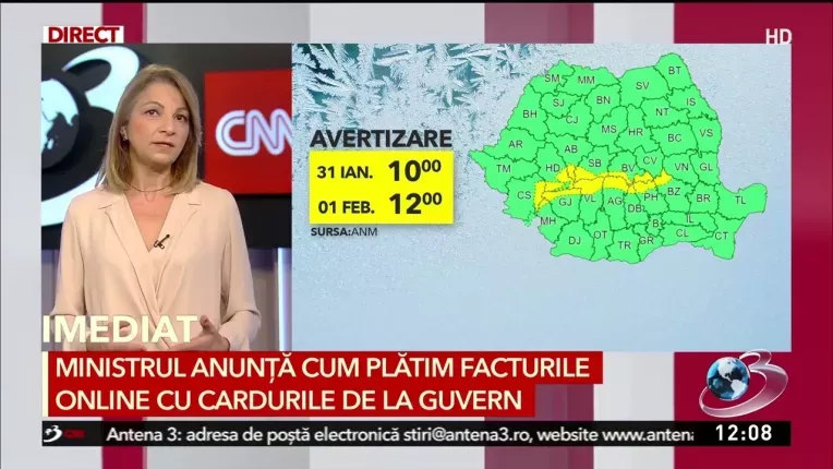 Viscol si ninsori in mai multe zone din tara. Alina Serban, meteorolog ANM, prognoza actualizata